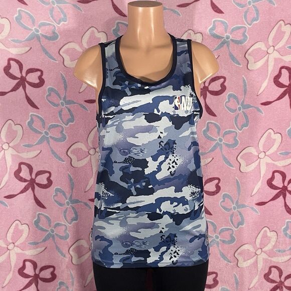 NBA Blue Camo Print Casual Summer Activewear Tank Top Size Small - Picture 8 of 8